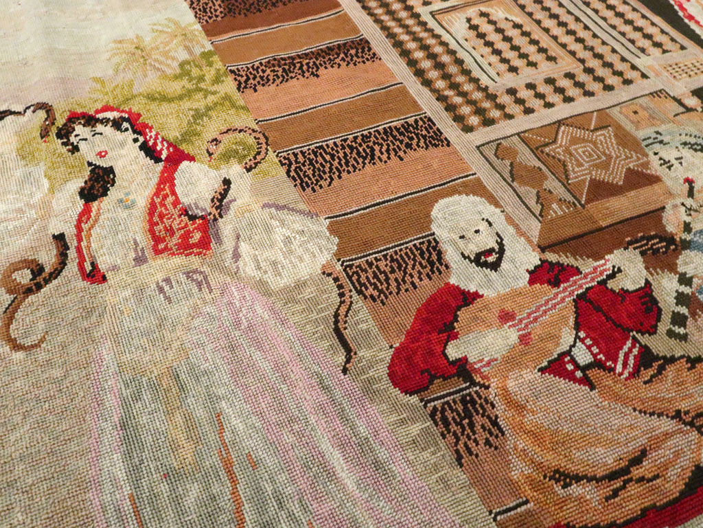 Antique French Needlepoint Tapestry, No.9097 - Gss