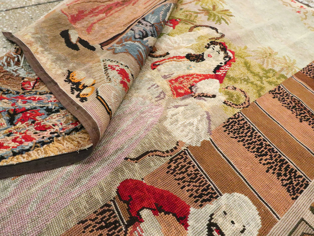 Antique French Needlepoint Tapestry, No.9097 - Gss