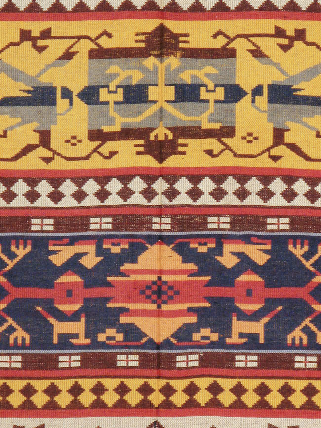 Vintage European Kilim Gallery Carpet, No.9108 - Gss