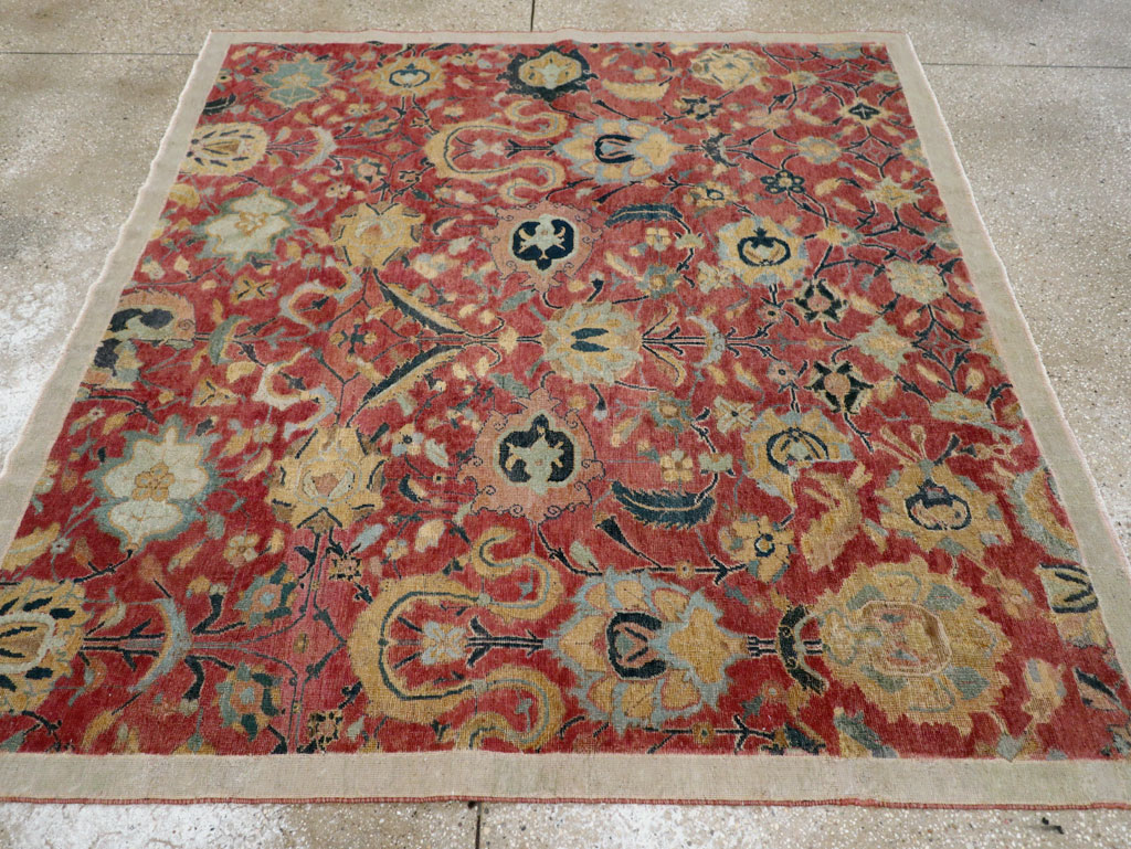 Antique Persian Isfahan Rug, No.9112 - Gss