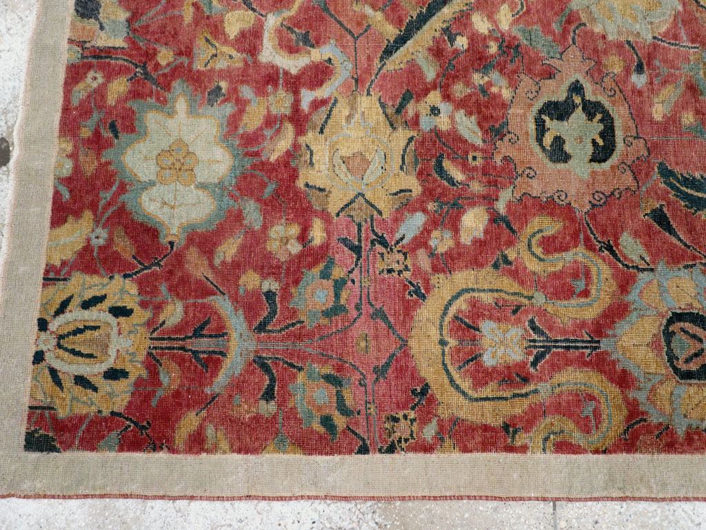 Antique Persian Isfahan Rug, No.9112 - Gss