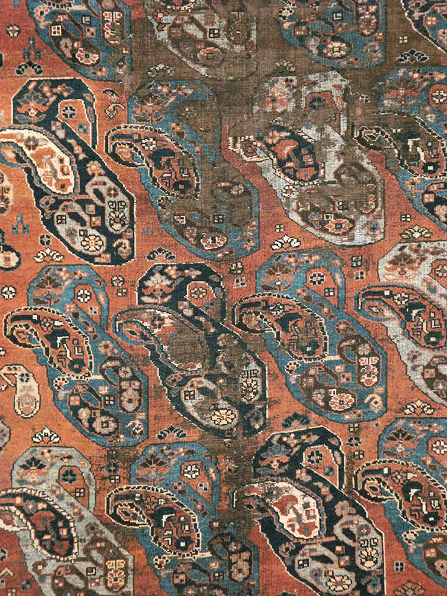 Antique Persian Khamseh Gallery Carpet, No.9149 - Gss