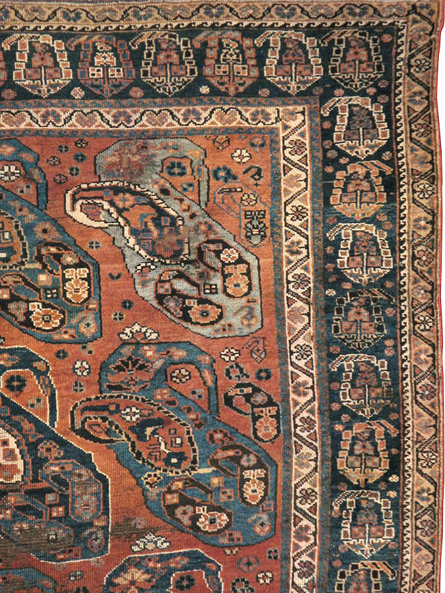 Antique Persian Khamseh Gallery Carpet, No.9149 - Gss