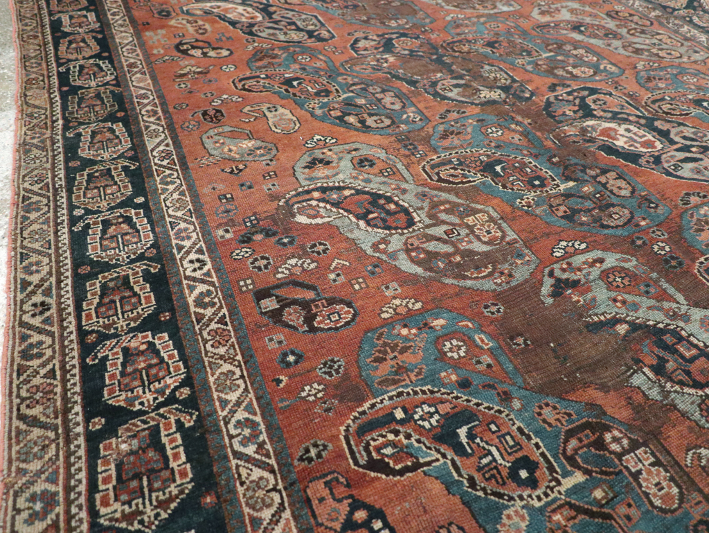 Antique Persian Khamseh Gallery Carpet, No.9149 - Gss