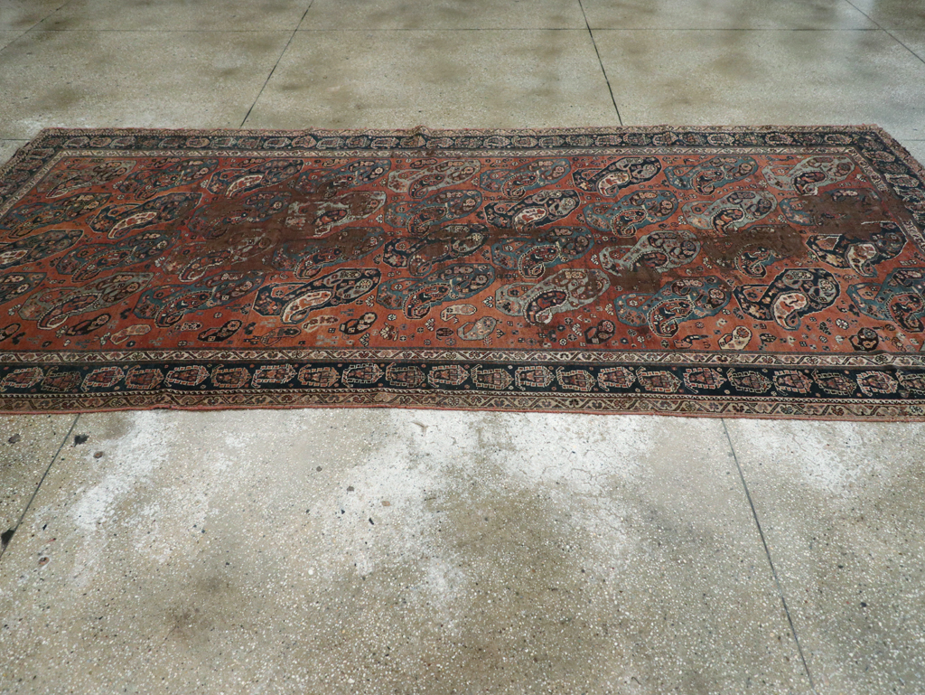 Antique Persian Khamseh Gallery Carpet, No.9149 - Gss
