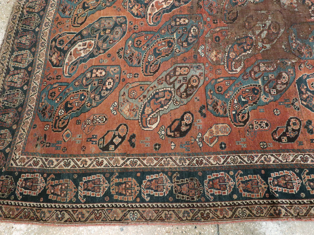Antique Persian Khamseh Gallery Carpet, No.9149 - Gss