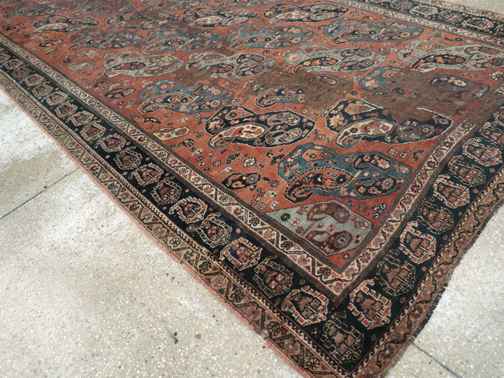Antique Persian Khamseh Gallery Carpet, No.9149 - Gss