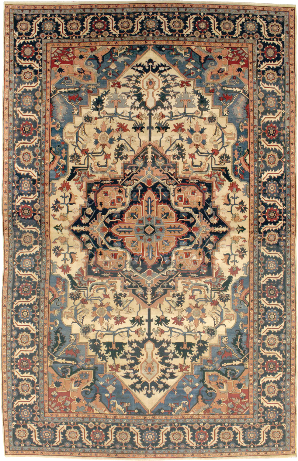 Vintage Persian Heriz Oversize Carpet, No.9162 - Gss
