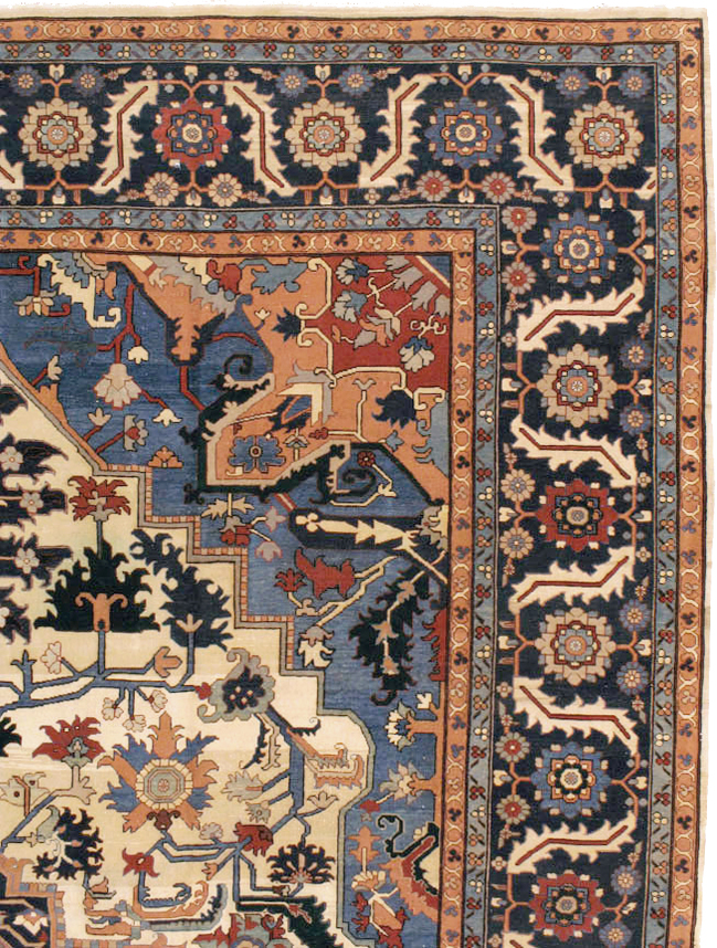 Vintage Persian Heriz Oversize Carpet, No.9162 - Gss
