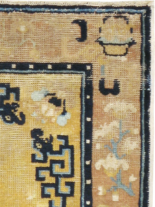 Antique Chinese Ningxia Square Rug, No.9195 - Gss