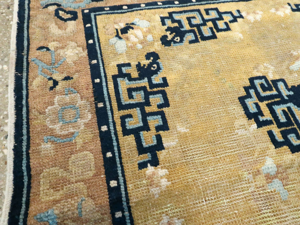 Antique Chinese Ningxia Square Rug, No.9195 - Gss