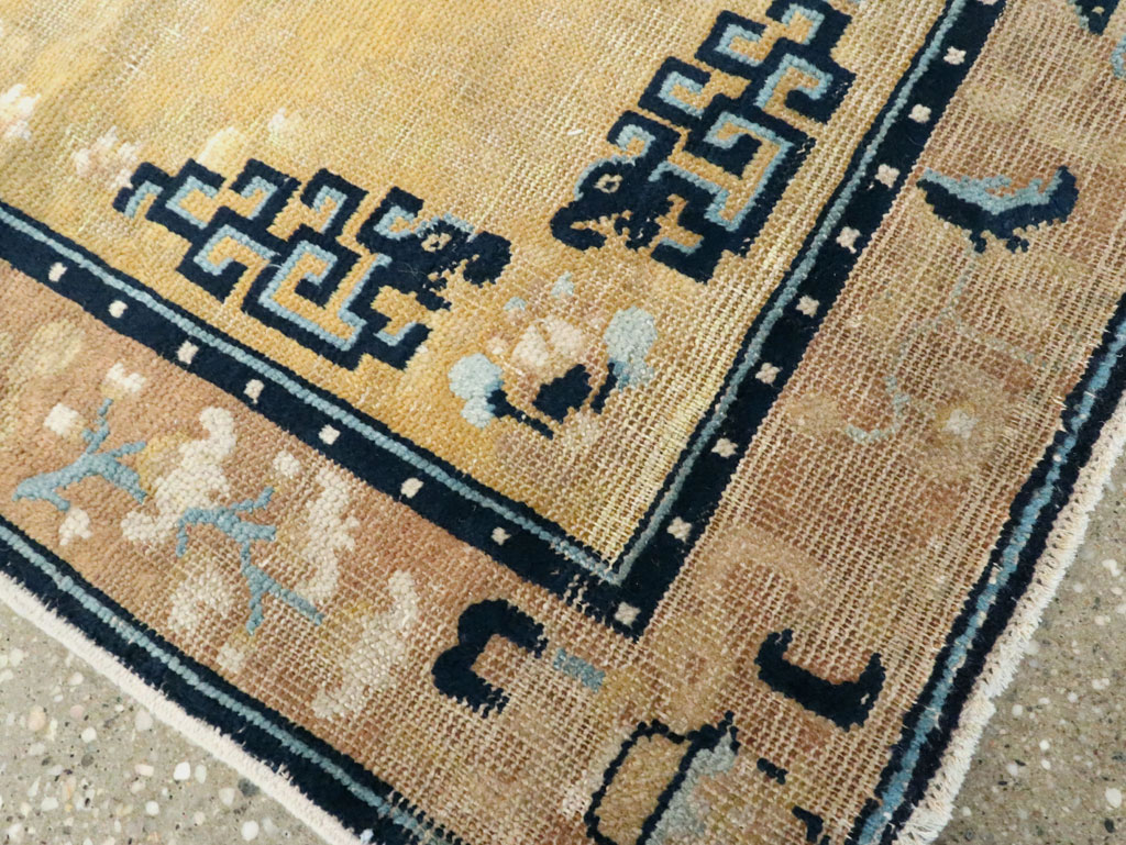 Antique Chinese Ningxia Square Rug, No.9195 - Gss