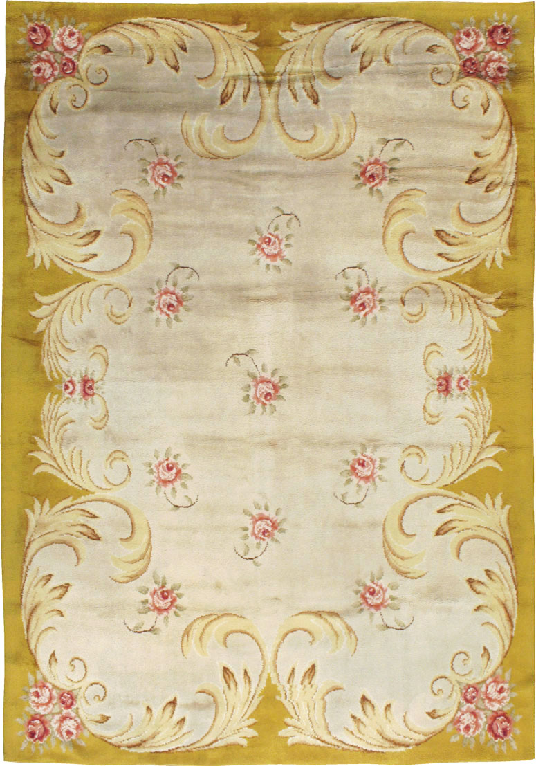 Vintage European Savonnerie Carpet, No.9212 - Gss