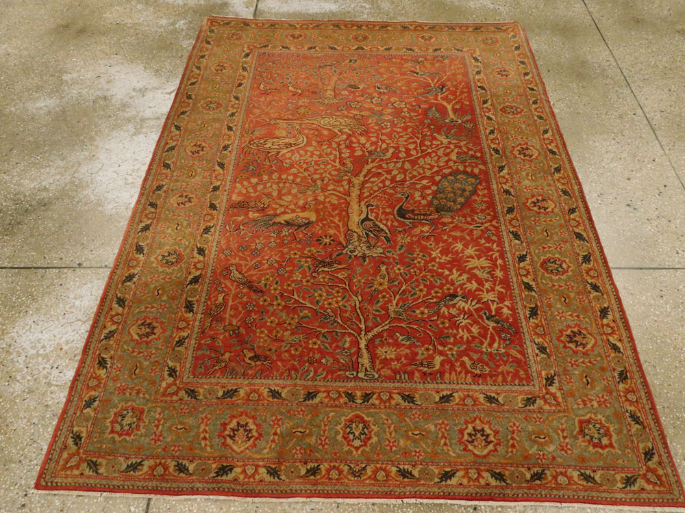 Antique Turkish Sivas Pictorial Rug, No.9222 - Gss
