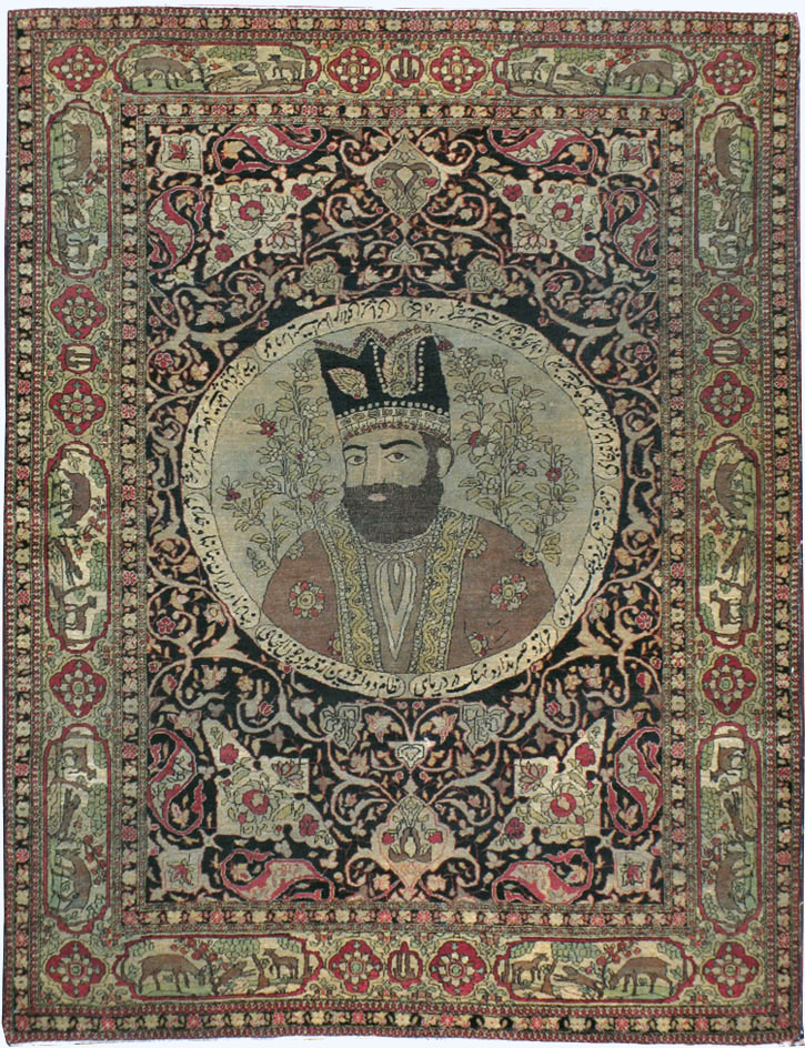 Antique Persian Isfahan Pictorial Carpet, No.9223 - Gss