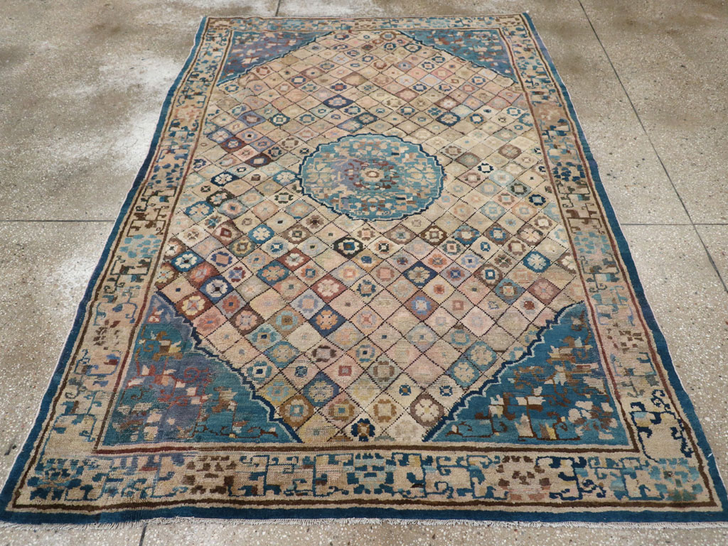 Antique Chinese Ningxia Accent Rug, No.9227 - Gss