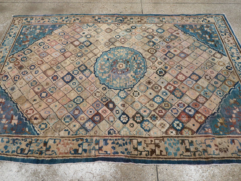 Antique Chinese Ningxia Accent Rug, No.9227 - Gss