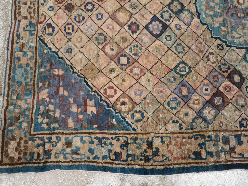 Antique Chinese Ningxia Accent Rug, No.9227 - Gss