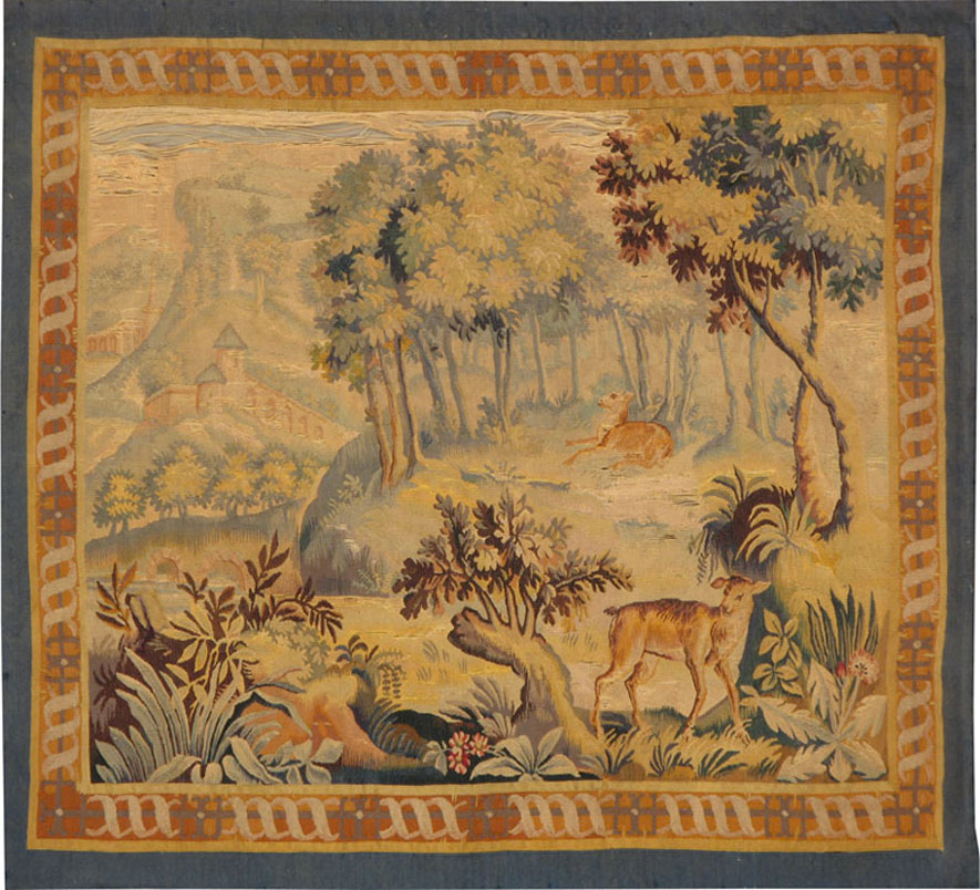 Antique French Tapestry, No.9229 - Gss