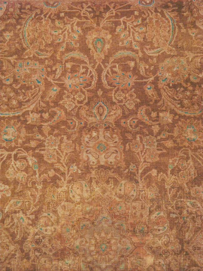 Vintage Persian Kashan Carpet, No.9231 - Gss