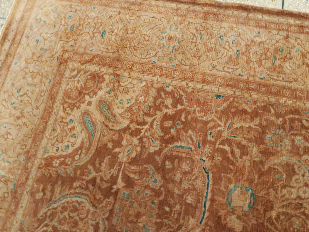 Vintage Persian Kashan Carpet, No.9231 - Gss