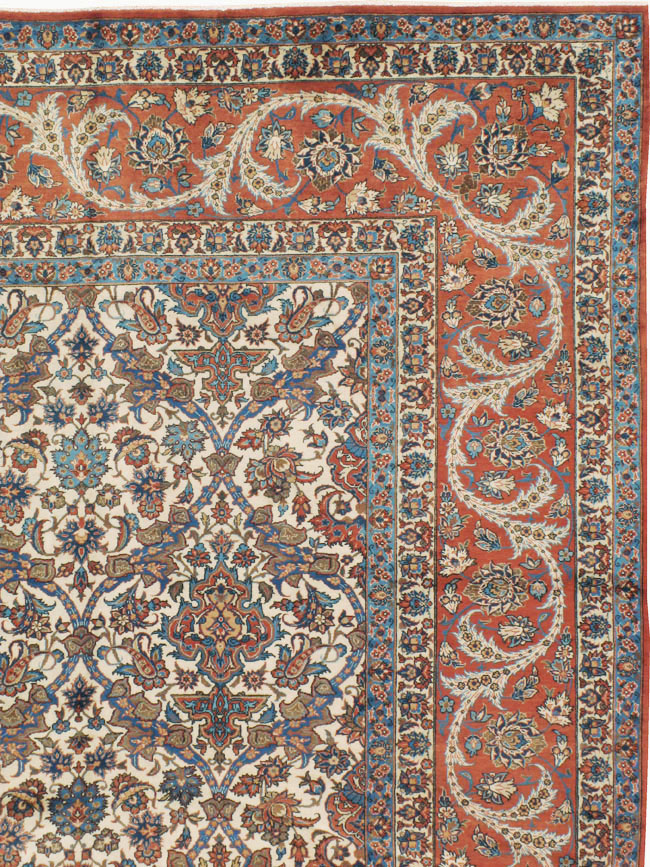 Vintage Persian Isfahan Carpet, No.9238 - Gss