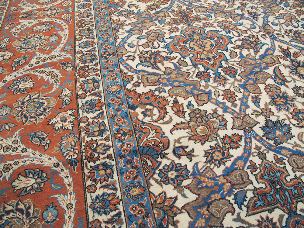 Vintage Persian Isfahan Carpet, No.9238 - Gss