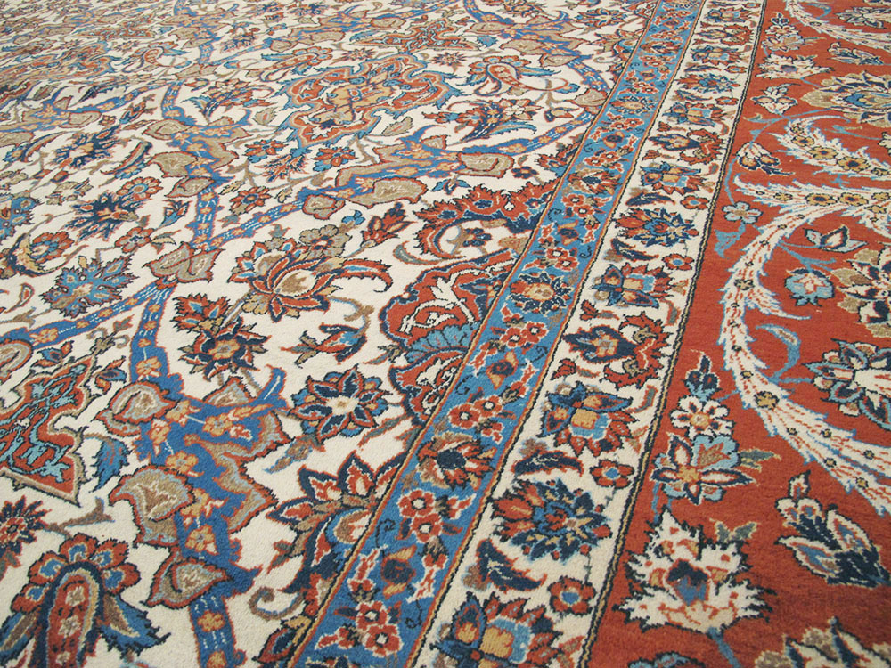 Vintage Persian Isfahan Carpet, No.9238 - Gss