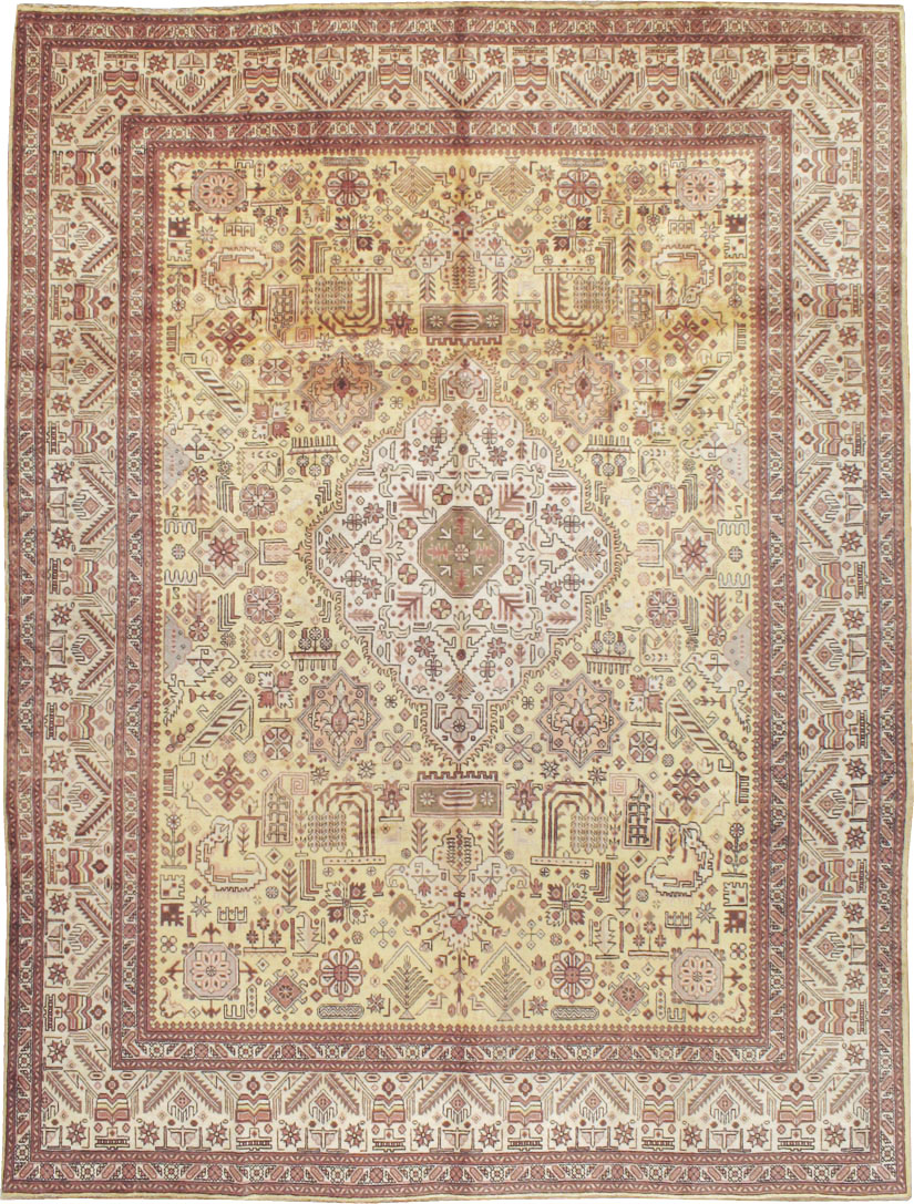 Vintage Persian Tabriz Carpet, No.9259 - Gss