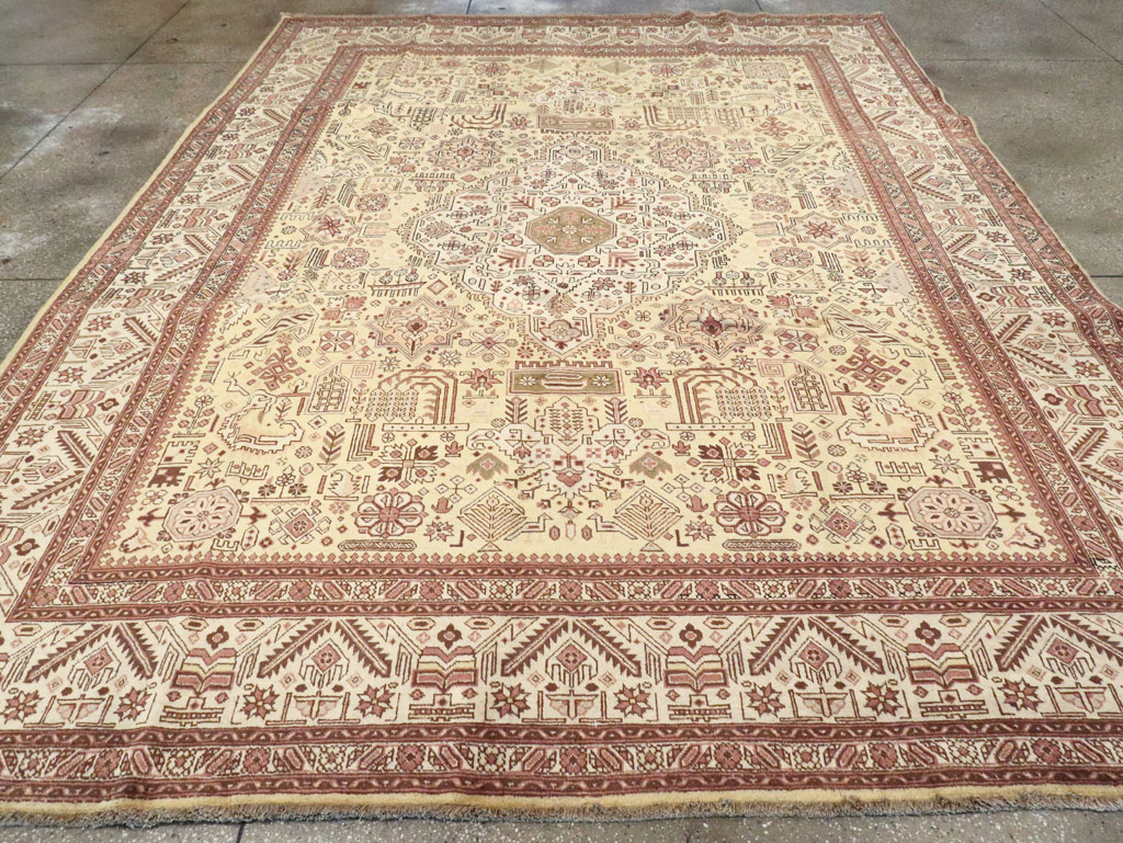 Vintage Persian Tabriz Carpet, No.9259 - Gss