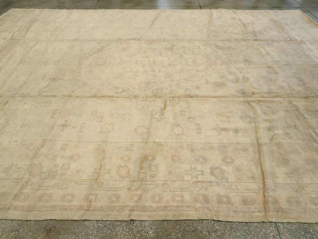 Antique Turkish Oushak Carpet, No.9277 - Gss