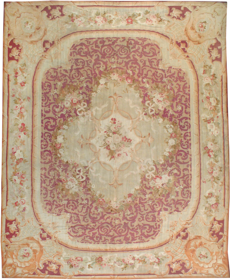 Antique French Aubusson Oversize Carpet, No.9281 - Gss