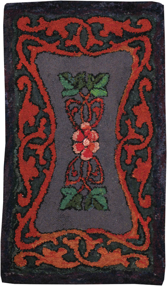 Antique American Hook Carpet, No.9288 - Gss