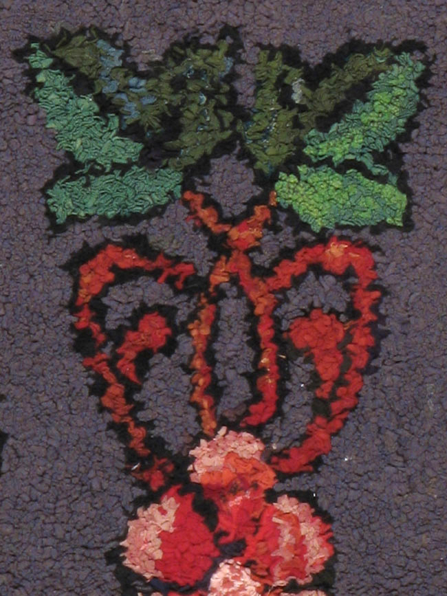 Antique American Hook Carpet, No.9288 - Gss