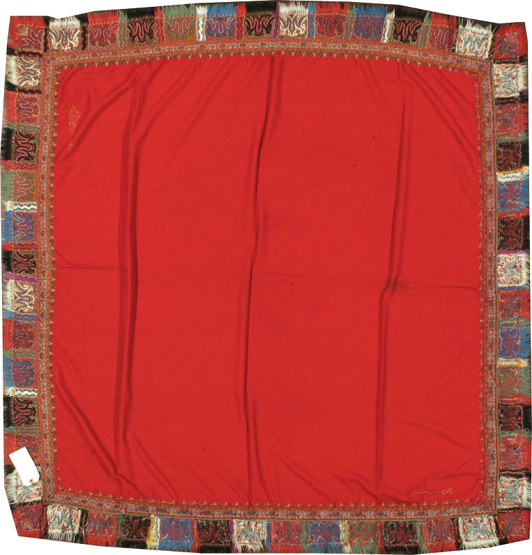 Vintage Jacquard Indian Textile Shawl, No.9291 - Gss