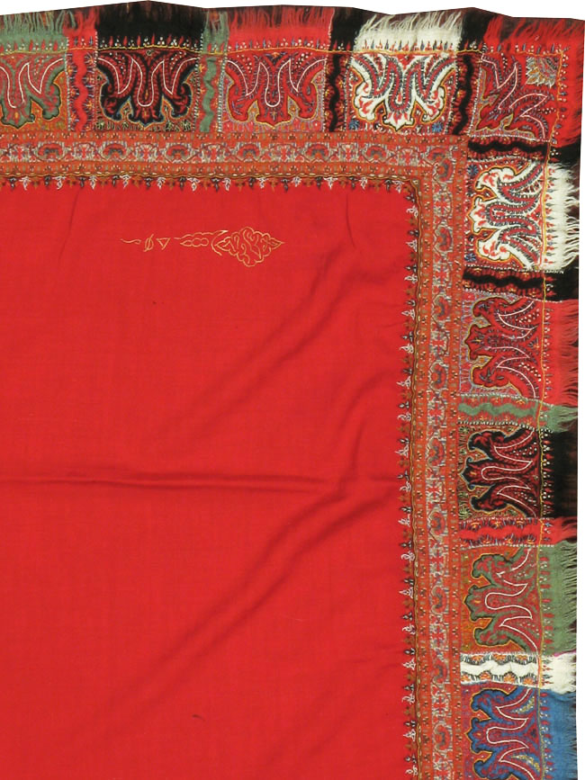 Vintage Jacquard Indian Textile Shawl, No.9291 - Gss