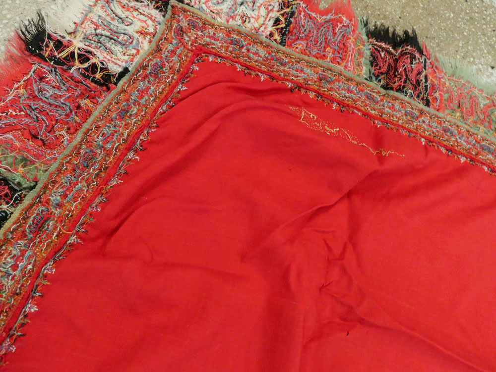 Vintage Jacquard Indian Textile Shawl, No.9291 - Gss