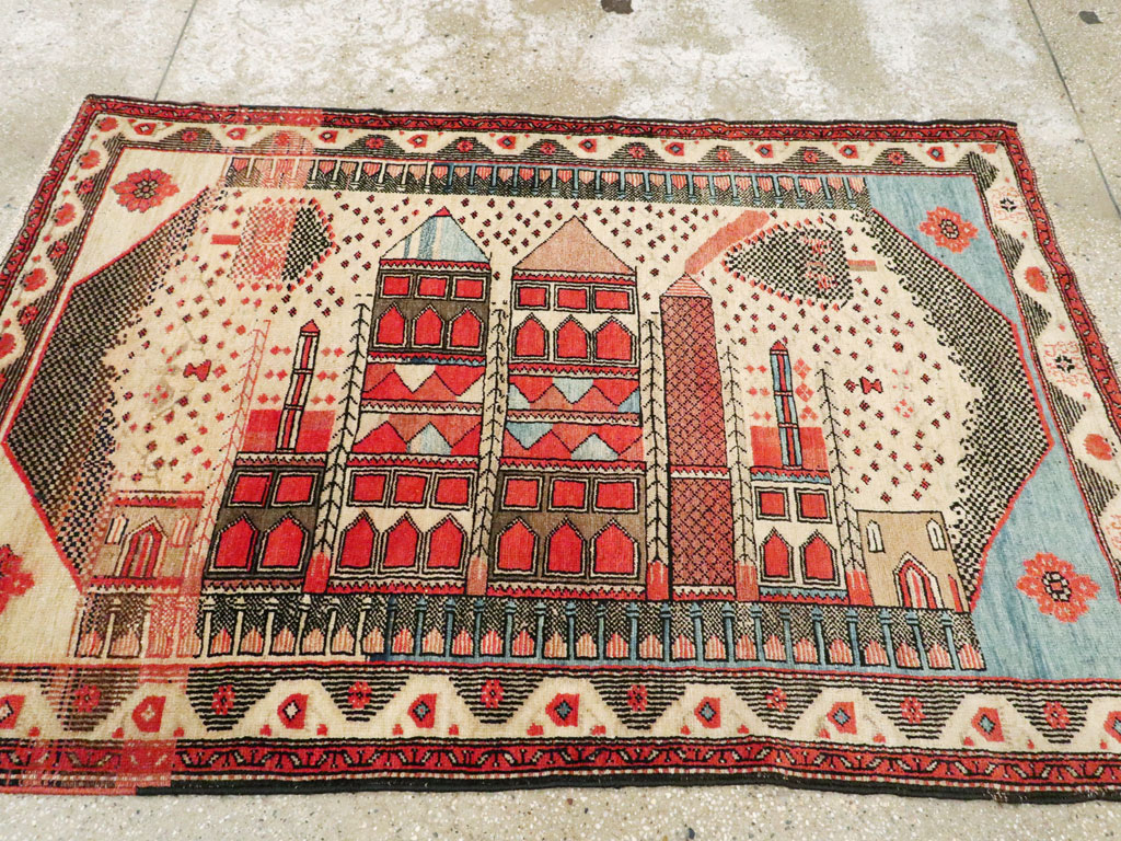 Vintage Turkish Anatolian Pictorial Rug, No.9315 - Gss
