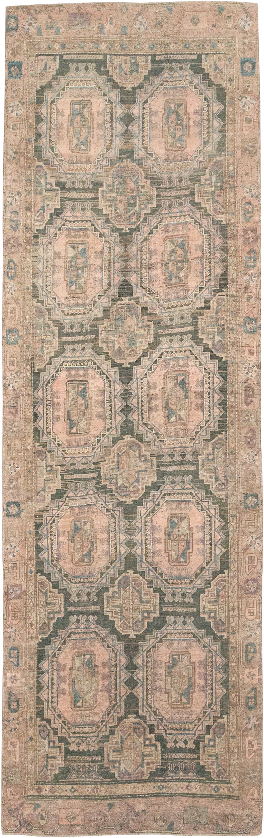 Antique Persian Kurd Bidjar Wide Gallery Runner, No.9328 - Gss