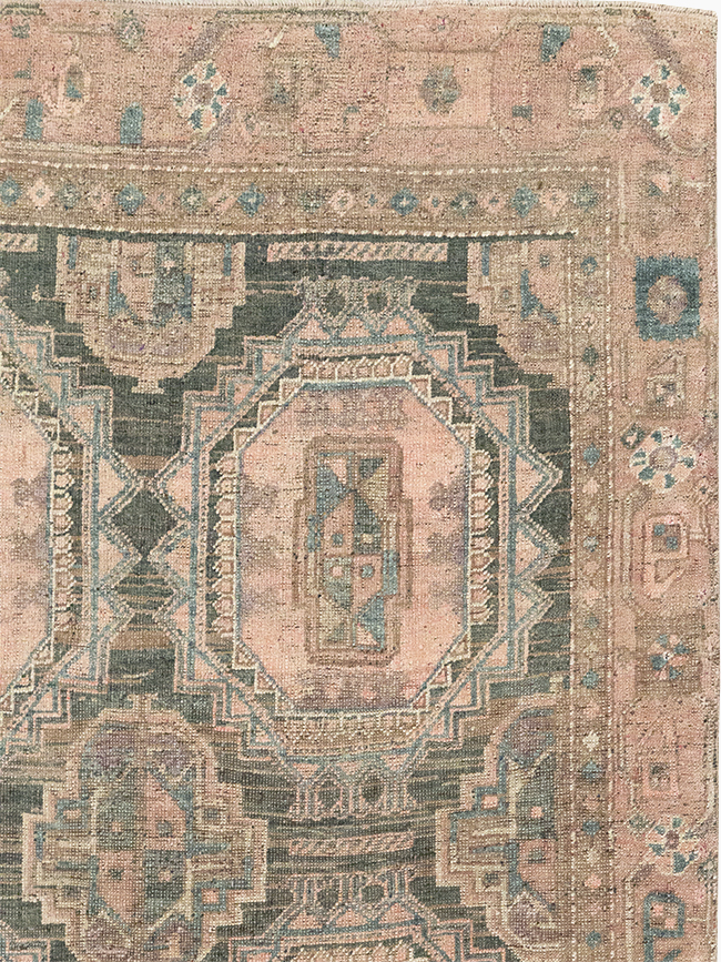 Antique Persian Kurd Bidjar Wide Gallery Runner, No.9328 - Gss