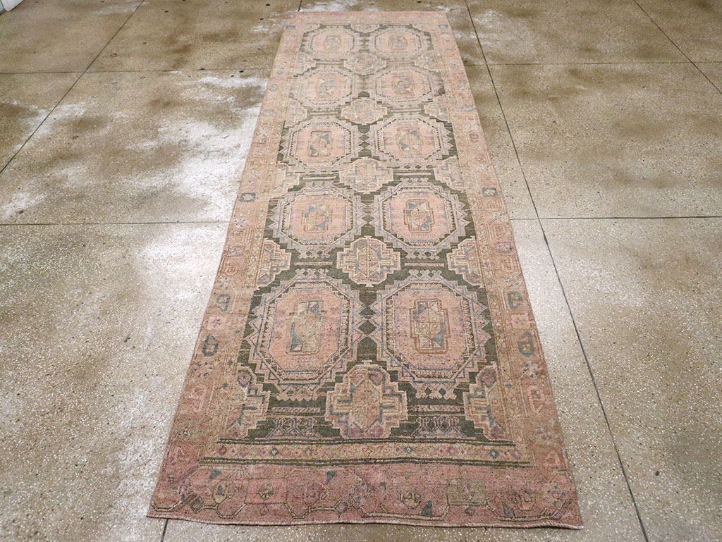 Antique Persian Kurd Bidjar Wide Gallery Runner, No.9328 - Gss
