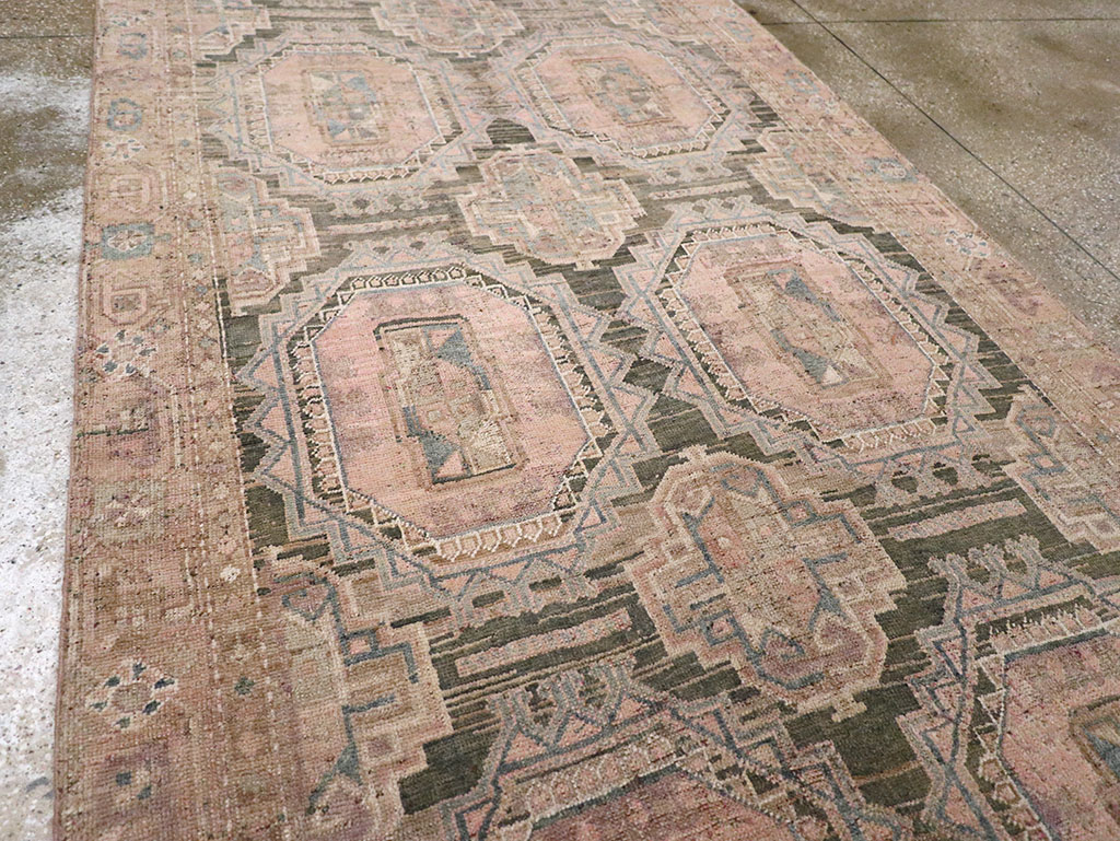 Antique Persian Kurd Bidjar Wide Gallery Runner, No.9328 - Gss