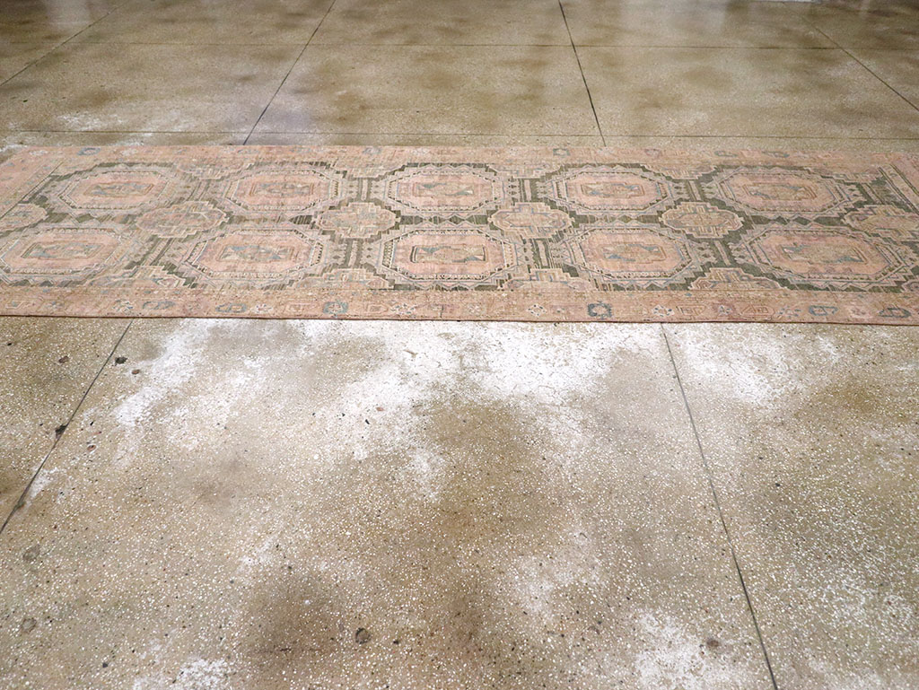 Antique Persian Kurd Bidjar Wide Gallery Runner, No.9328 - Gss