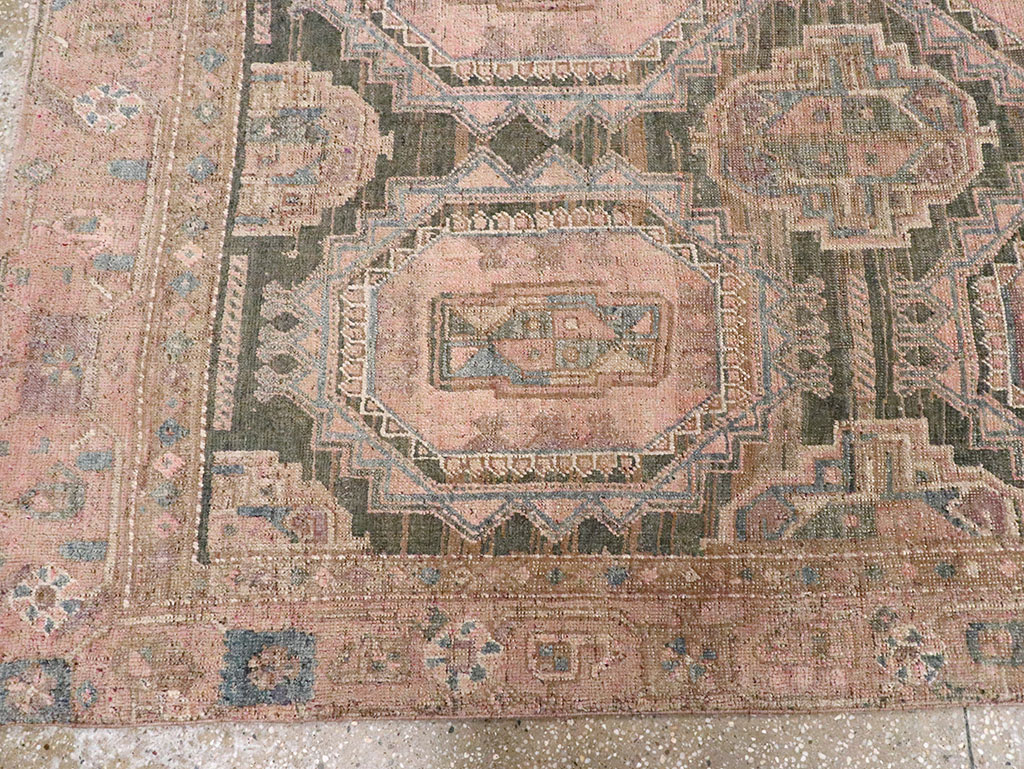 Antique Persian Kurd Bidjar Wide Gallery Runner, No.9328 - Gss