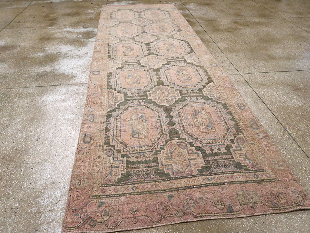 Antique Persian Kurd Bidjar Wide Gallery Runner, No.9328 - Gss