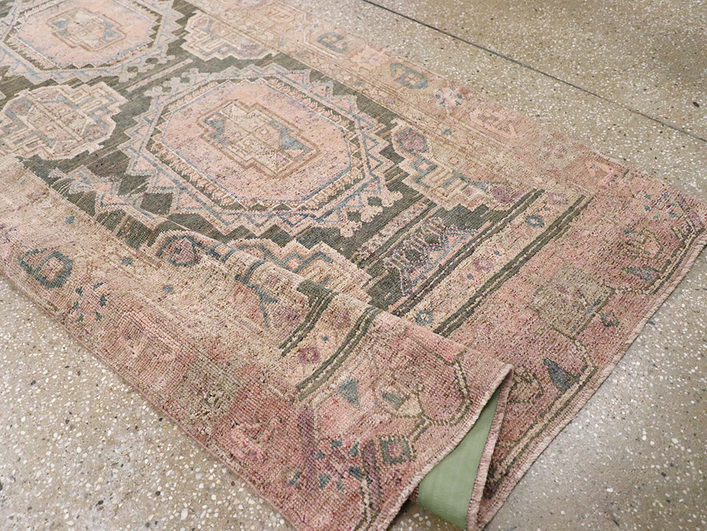 Antique Persian Kurd Bidjar Wide Gallery Runner, No.9328 - Gss