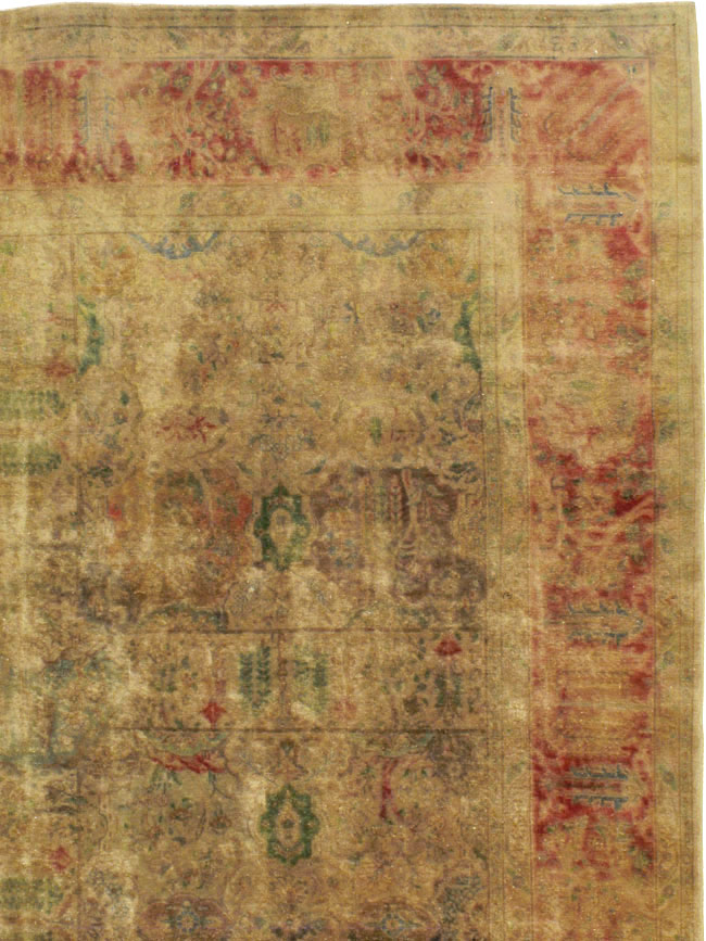 Antique Persian Tabriz Room Size Carpet, No.9334 - Gss