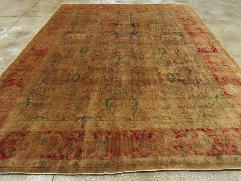 Antique Persian Tabriz Room Size Carpet, No.9334 - Gss
