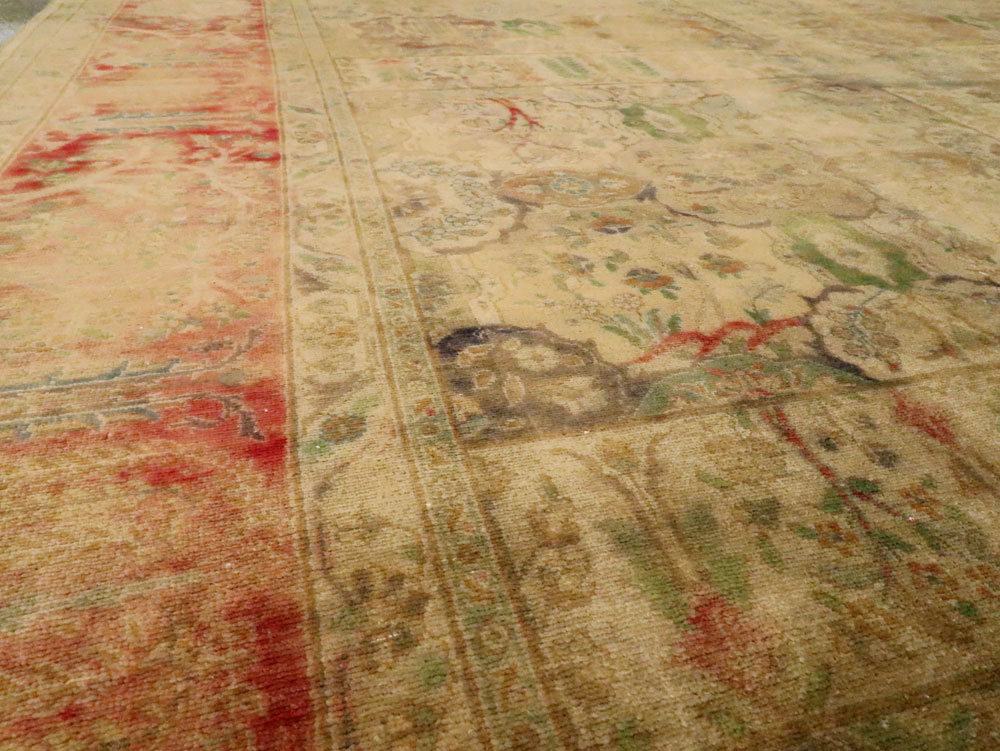 Antique Persian Tabriz Room Size Carpet, No.9334 - Gss