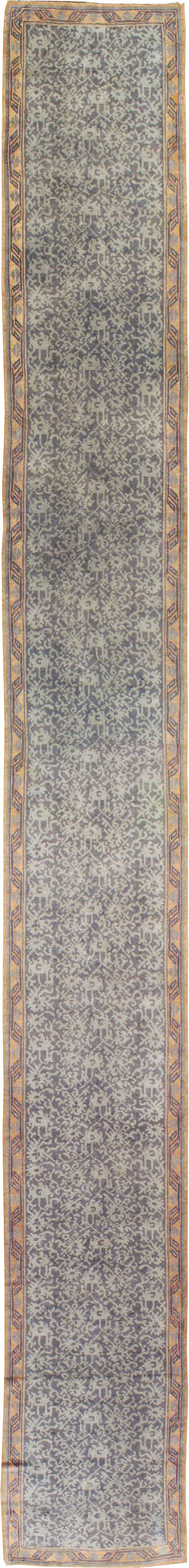 Antique Turkish Oushak Long Runner, No.9424 - Gss